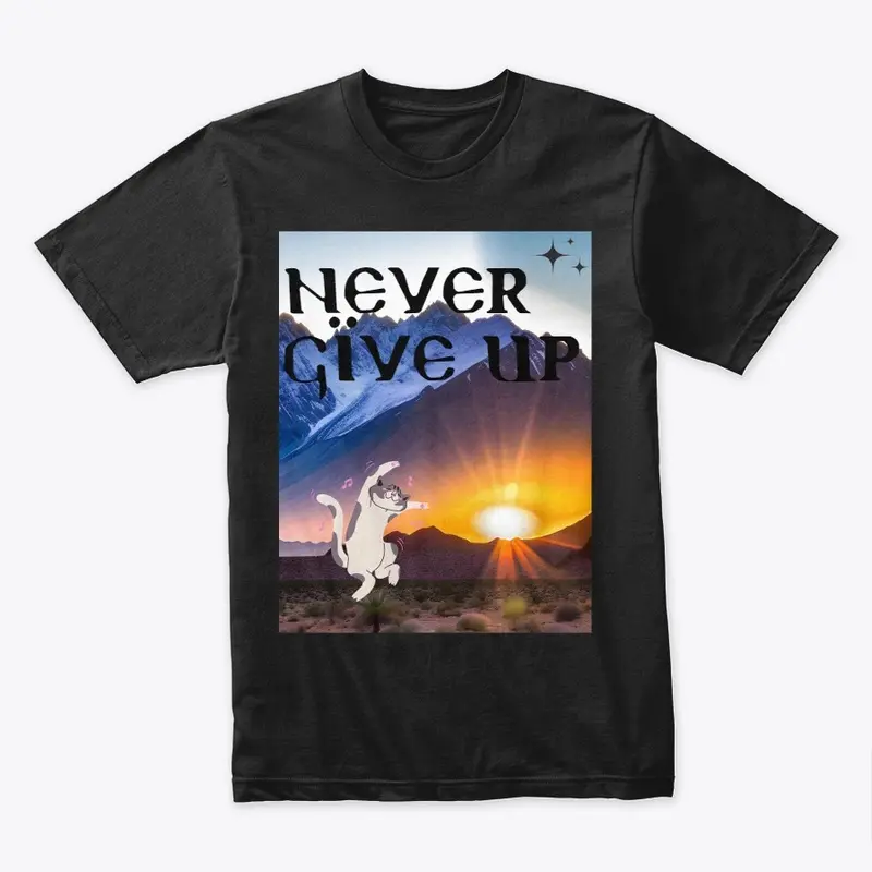 Never give up t-shirt