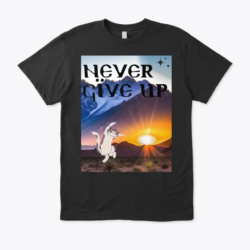 Never give up t-shirt